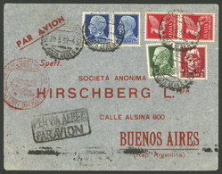 ITALY: 29/MAR/1939 Milano - Argentina, Airmail Cover Sent By German DLH Franked With 24.75L., With Arrival Backstamp Of  - Altri & Non Classificati