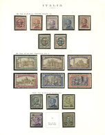 ITALY: Collection In Old Marini Album (circa 1865 To 1958), Including Many Good Stamps And Sets, Used Or Mint, A Few Wit - Sammlungen
