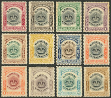 LABUAN: Sc.99A/109, 1902 Crown, Cmpl. Set Of 12 Values Mint Original Gum, One With The Gum Lightly Toned, Most Of Fine Q - Otros & Sin Clasificación