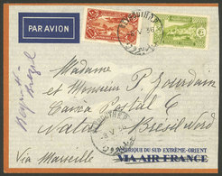 LEBANON: RARE DESTINATION: Airmail Cover Sent From Beyrouth To Brazil On 8/MAY/1936, Flown To Marseille By Air France (a - Libano