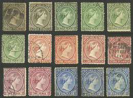 FALKLAND ISLANDS/MALVINAS: Small Group Of Old Stamps, Several Are Used With Attractive Cancels, Some Mint (most Without  - Falkland