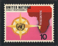 UNITED NATIONS: Sc.263, 1975 10c. Namibia (map Of Africa), Unadopted ORIGINAL ARTIST DESIGN (by A. Medina Medina, From U - UNO