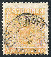 SWEDEN: Sc.4e, 1857 8s. Orange-yellow, Used, Fine Quality, Catalog Value US$575. - Gebraucht