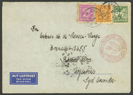 SWEDEN: 1/SE/1935 Gävle - Argentina, Airmail Cover Sent By German DLH Franked With 2.25Kr., On Back Berlin Transit Mark  - Briefe U. Dokumente