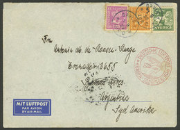 SWEDEN: 1/SE/1935 Gävle - Argentina, Airmail Cover Sent By German DLH Franked With 2.25Kr., On Back Berlin Transit Mark  - Cartas & Documentos