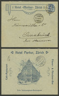 SWITZERLAND: Cover With Advertising For HOTEL MERKUR Printed On Front And Back, Sent From Zürich To Osnabrück On 12/NO/1 - Briefe U. Dokumente