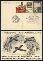 SWITZERLAND: 1/JUL/1926 Special Flight Basel - Schafthausen, With Cinderella And Marks, Very Nice! - Briefe U. Dokumente