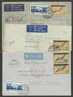 SWITZERLAND: 3 Airmail Covers Sent To South America Between 1937 And 1938 By German DLH, Attractive Group! - Briefe U. Dokumente