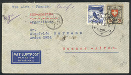 SWITZERLAND: Airmail Cover Sent From Uster To Argentina On 27/OC/1937 Franked With 2.30Fr., VF Quality! - Lettres & Documents