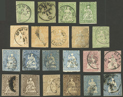 SWITZERLAND: Small Lot Of Old Stamps, Some With Defects, Others Of Fine Quality. The Expert Will Surely Find Interesting - Sammlungen