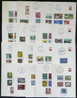 SWITZERLAND: 20 Sets Mounted On Leaflets Of Each Issue And With First Day Postmark, Most Of Fine Quality, Low Start! - Sammlungen