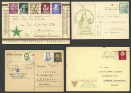 WORLDWIDE: ESPERANTO: 4 Cards Or Cover Of Several Countries Sent To Argentina Between 1951 And 1955, All With Texts And/ - Andere & Zonder Classificatie