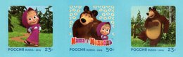 Russia - 2019 - Modern Russian Cinema - Masha And The Bear Cartoon - Mint Self-adhesive Stamp Set - Nuevos
