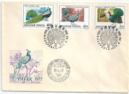 B7140 Hungary FDC Fauna Animal Bird Peacock - Peacocks