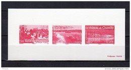 " BAUX-DE-PROVENCE / BORDS DE LOIRE / CHATEAU CHANTILLY " Sur Gravure Officielle De 2007 N° YT 4014 4017 4018. Parf état - Storia Postale