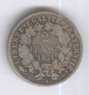 2 Francs France 1871 K TTB - Sonstige & Ohne Zuordnung