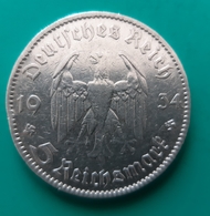 GERMANY 5 ReichMark 1934 A Silver Coin Church - 5 Reichsmark