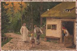 Jesus Visiting Family Illustrator Illustrateur Mailick Alfred Carte RARE CPA (damaged) - Mailick, Alfred