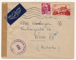 FRANCE - Env Affr 18f Gandon + 20f St Bertrand De Comminges - 1951 Pour Autriche / Censure Autrichienne - 1945-54 Maríanne De Gandon
