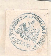 Cachet Sur Fragment .....Landwerr Régiment Vers 1860 - Matasellos Generales