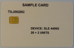 TANZANIA - 1st Test - 22 Units - DEVICE:SLE 4406S - SAMPLE CARD - RARE - Tansania