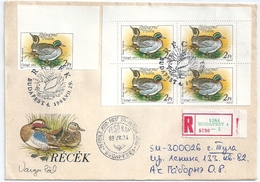 B7166 Hungary FDC Fauna Bird Duck Registered RARE UNIQUE - Canards