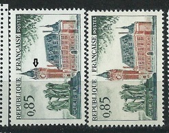 [31] Variétés : N° 1316 Calais Sommet Du Beffroi Bleu + Normal ** - Neufs