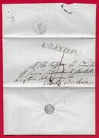 PREFILATELICA - PONTIFICIO - 1857 Lettera Con Testo GENAZZANO MONTALTO DI CASTRO - Bollo Postale PALESTRINA - 1. ...-1850 Prephilately