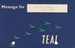 TEAL Tasman Empire Airways Australia Flight Informations Message For Passenger, Stationery - Cancelleria