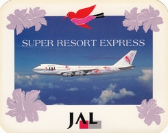 JAL Japan Airlines Sticker " Super Resort Express" - Pegatinas