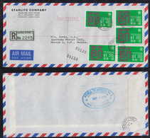 China Hong Kong 1974 Registered Cover To MEXICO 5x 1$ Festival - Brieven En Documenten