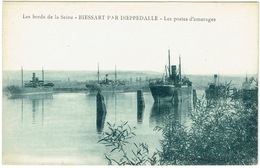 CPA - 76 - BIESSARD - Postes D'Amarrages - Batellerie - Bateaux - Canteleu