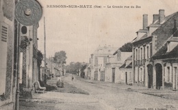 60 - Carte Postale Ancienne  De   RESSONS SUR MATZ   La Grande Rue Du Bas - Ressons Sur Matz