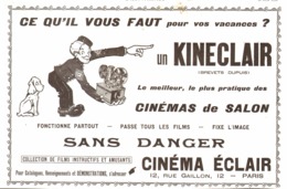 PUB CINEMATOGRAPHE " KINECLAIR " " CINEMA ECLAIR " 1914 ( 1 ) - Projectors