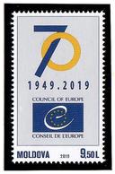 Moldova 2019 . 70 Y Of Council Of Europe. 1v:9.50 - Moldavië