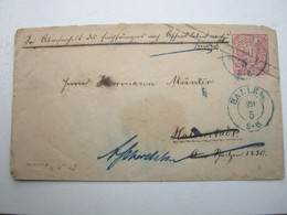 HALLE , Klarer Stempel Auf Brief Mit Suchvermerken Und Retour - Postal  Stationery