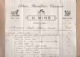 Vieux Papiers > Factures  France > Non Classés Moulins Engilbert Sellerie Bourrellerie Carrosserie  MINE.D - Unclassified