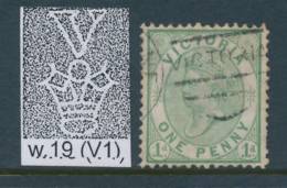 VICTORIA, 1873 1d Dull Blue-green Wmk V1 P13 Very Fine, SG177 - Gebraucht