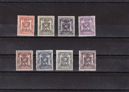 TIMBRES BELGIQUE Préoblitérés  PRE 581/588XX - Typo Precancels 1936-51 (Small Seal Of The State)