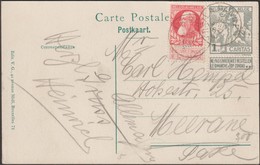Belgique 191? COB 74 Et 84 Sur Carte Signature Pour L'Allemagne. Tarif Rare 11 Centimes - 1910-1911 Caritas