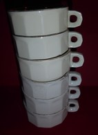 Superbe Lot De 6 Tasses à Café De Comptoir De Bistrot - Cups