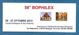 ERINNOFILI LIBRETTO 58° BIOPHILEX OTTOBRE 2013 SAN MARINO - Libretti