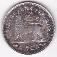 ETHIOPIE . GERSH EE 1895 A (1903) . MENELIK II . ARGENT - Ethiopia
