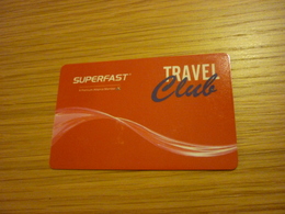 Greece Superfast Ferries Ship Cruise Cabin Magnetic Boarding & Travel Club Card (red Edition) - Bateaux