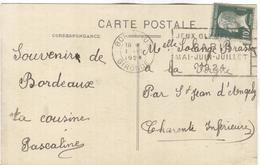 FRANCE Olympic Machine Cancel Bordeaux Gironde On Postcard Of 1 VI1 1924 During The Olympic Games - Sommer 1924: Paris