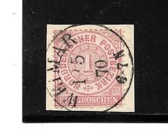 NDP Mi.Nr. 16/ NORDDEUTSCHER POSTBEZIRK , Weimar 1.2.70 Auf Ausschnitt  O - Used