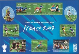 Coupe Du Monde De Rugby En France N° 4063 à 4072 Coté 17 Euros - Nuevos