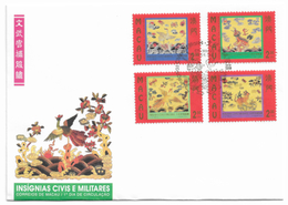 Macau – 1996 – Insígnias Civis E Militares - FDC