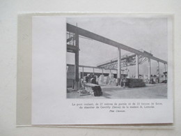1933 GENTILLY  Chantier -  Pont Roulant De 18 Tonnes  - Ancienne Coupure De Presse - Documents Historiques