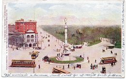 THE CIRCLE ENTRANCE TO CENTRAL PARK  N. Y. COLUMBUS STATUE-1904 - Central Park